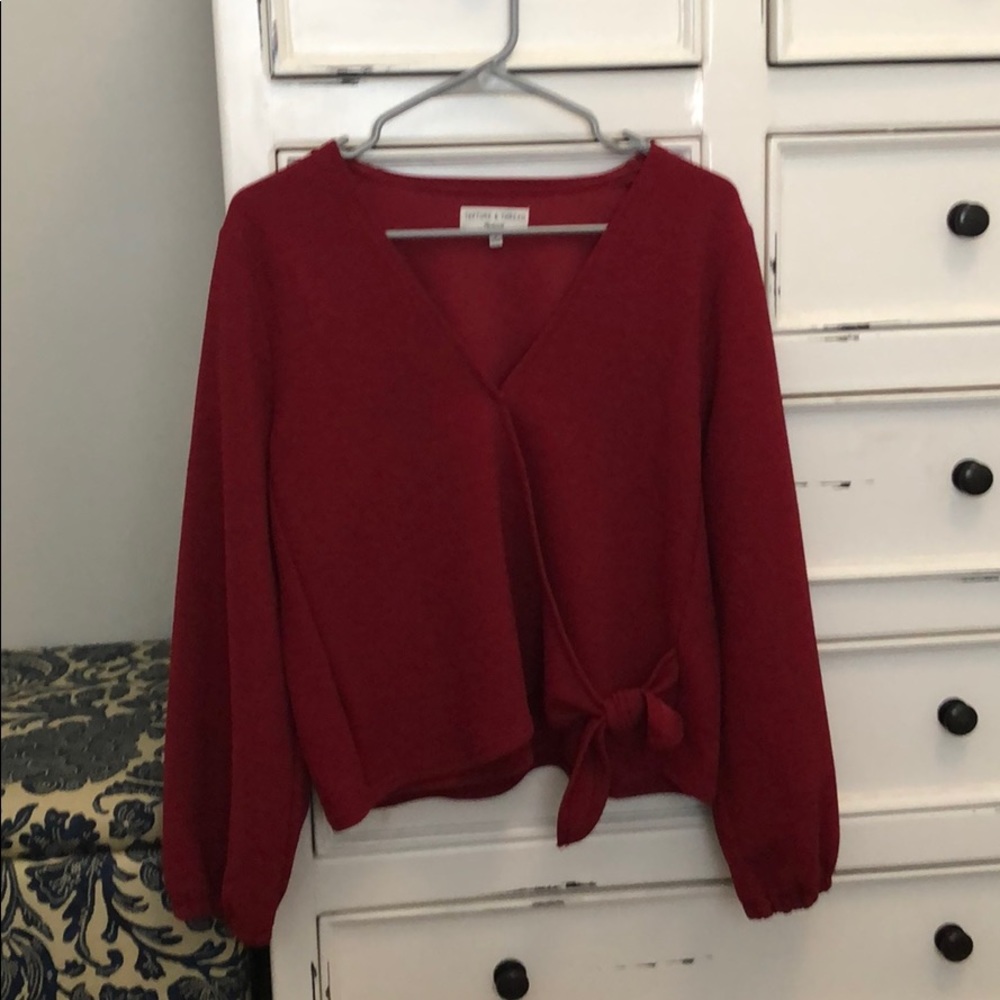 Madewell Large Texture & Thread Wrap Top